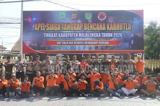 Polres Majalengka Gelar Apel Siaga Tanggap Bencana Karhutla Tahun 2026