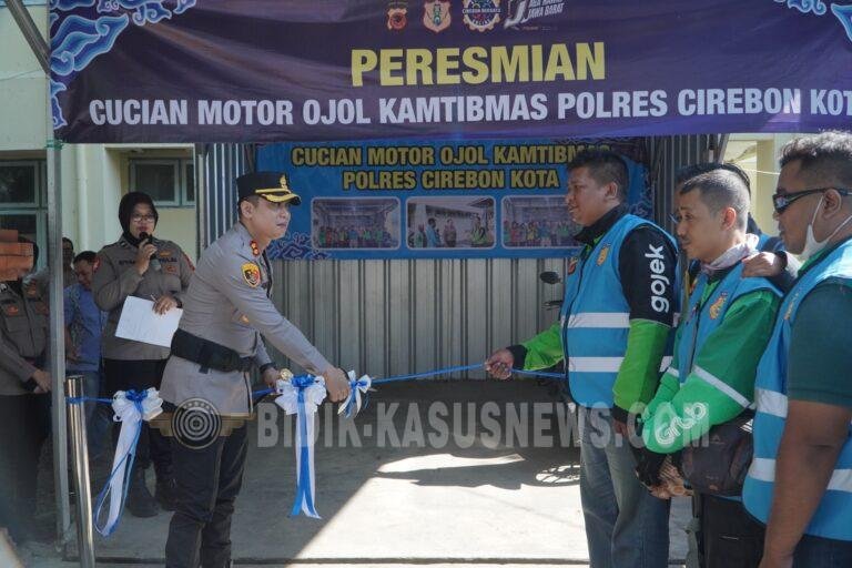 Usai Apel, Polres Cirebon Kota Resmikan Cuci Motor dan Bengkel Gratis untuk Ojol