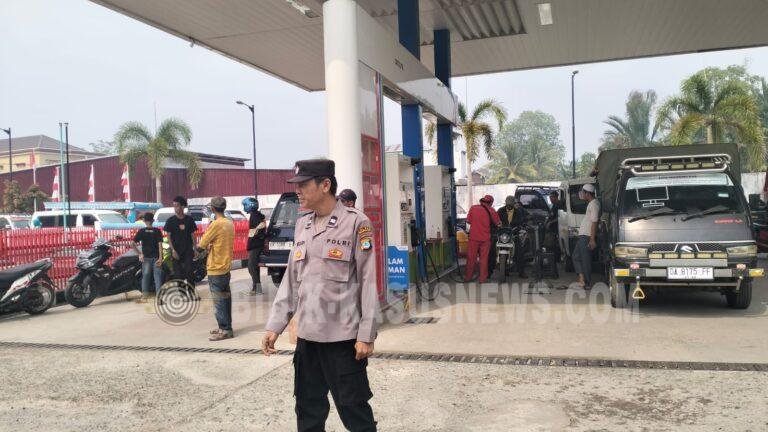 Pastikan Distribusi BBM Berjalan Aman, Polsek Amuntai Selatan Pantau SPBU Panyiuran