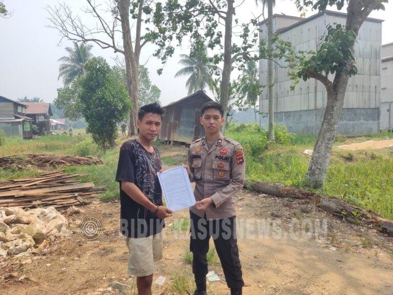 Cegah Karhutla, Polsek Amuntai Tengah Edukasi Warga Palampitan Hilir soal Larangan Bakar Lahan