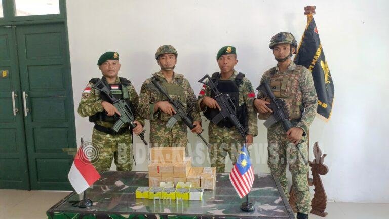 Satgas Pamtas Yonkav 8/NSW/2 Kostrad Gagalkan Penyelundupan 5.000 Detonator Aktif