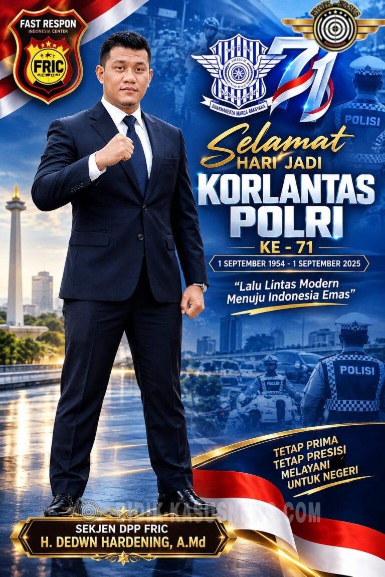 SEKJEN DPP FRIC H. DEDEN HARDENING: SELAMAT HARI JADI KORLANTAS POLRI, TERUS MENGABDI, TERUS PRESISI, TERUS HADIR UNTUK RAKYAT!
