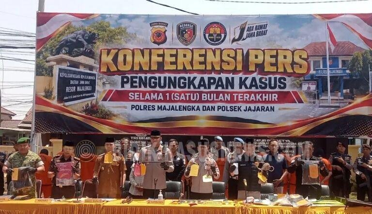 20 Kasus Dibongkar, 40 Tersangka Diciduk Polres Majalengka dalam Satu Bulan