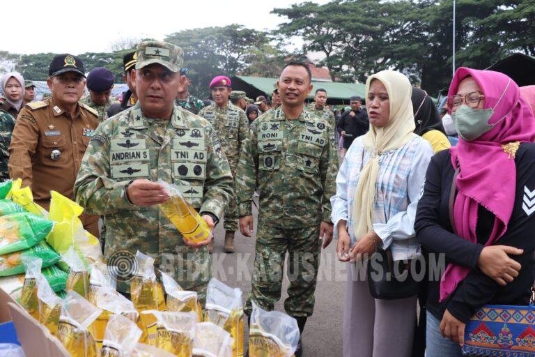 Jelang HUT ke-81 TNI, Bazar Murah Kodim 0410 Bandar Lampung Diserbu Warga