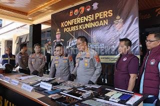 Polres Kuningan Ungkap 22 Tersangka Narkoba dan Obat Terlarang, 6 Diantaranya Residivis