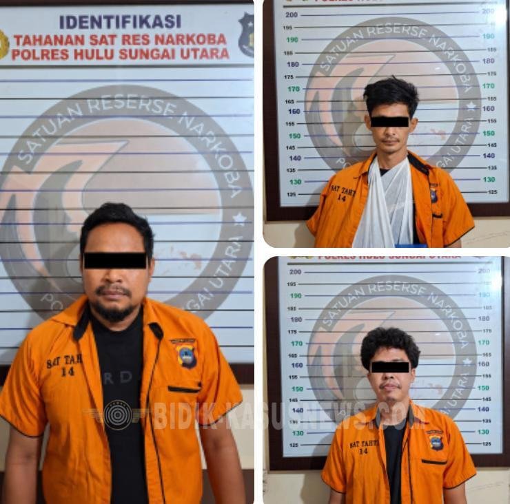 Polisi Amankan Tiga Pria di Amuntai, 10,02 Gram Sabu Diduga Siap Diedarkan