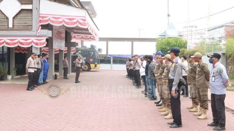 Propam Polres HSU Cek Kesiapan Personel Pengamanan Aksi BEM se-Kalsel