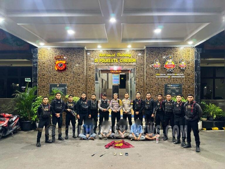 Raimas Macan Kumbang 852 Polresta Cirebon Gagalkan Tawuran di Winong, Lima Pelajar Diamankan