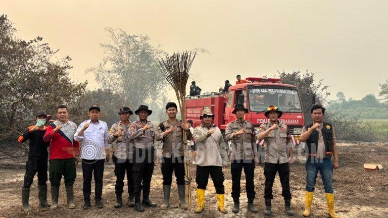 Karhutla di Desa Palimbang Sari HSU Meluas di Sejumlah Titik, Tim Gabungan Berhasil Padamkan Api Seluas 1 Hektare