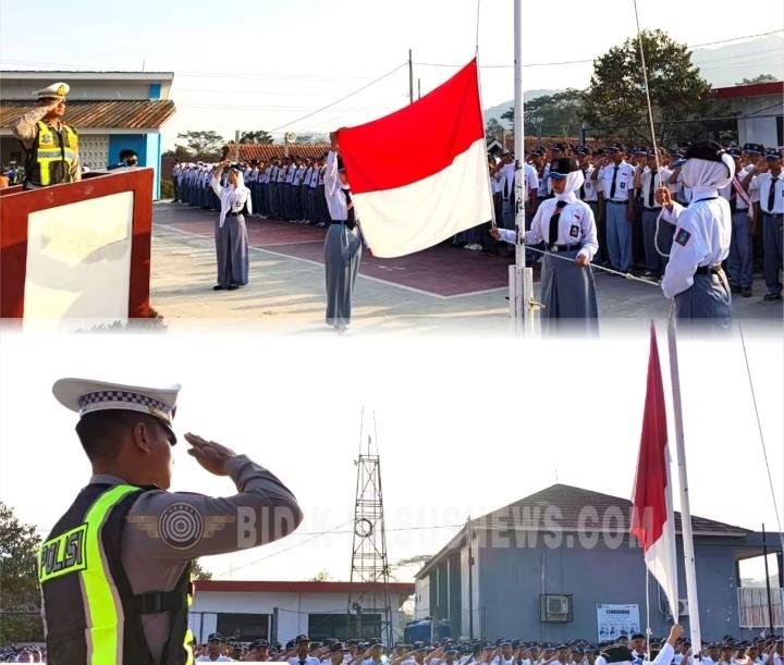 Police Goes to School di SMK Karnas Sindangwangi, Satlantas Polres Majalengka Sosialisasi Kamseltibcarlantas dan Larangan Knalpot Brong