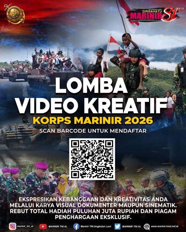 Lomba Video Kreatif HUT ke-81 Korps Marinir 2026 Dibuka, Hadiah Utama Capai Rp10 Juta