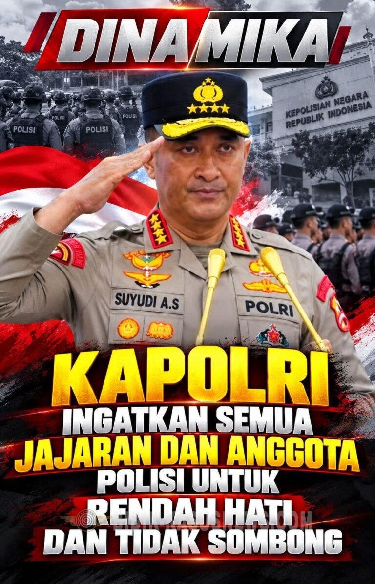 Kapolri Ingatkan Semua Jajaran Dan Anggota Polisi Untuk Rendah Hati Dan Tidak Sombong