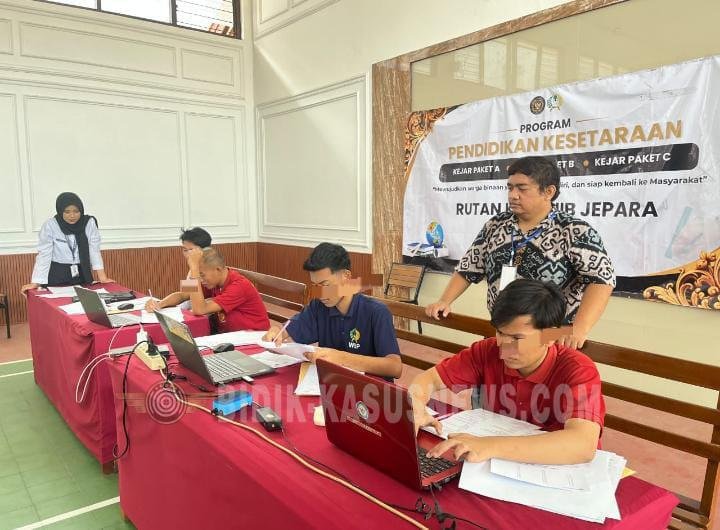 Ujian Praktik Komputer Jadi Bagian Evaluasi Pendidikan Kesetaraan di Rutan Jepara