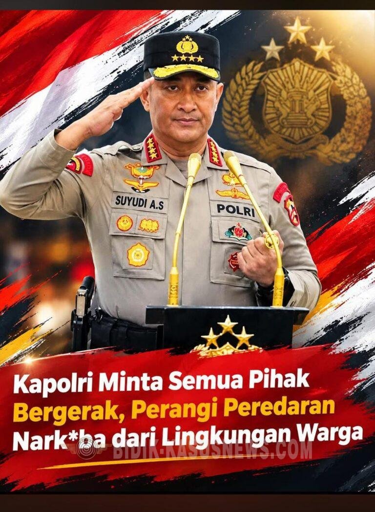 Kapolri Minta Semua Pihak Bergerak,Perangi Peredaran Narkoba dari Lingkungan Warga