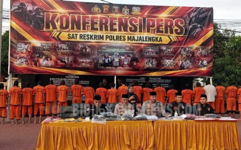 Polres Majalengka Bongkar 18 Kasus Kriminal, 32 Orang Ditetapkan sebagai Tersangka