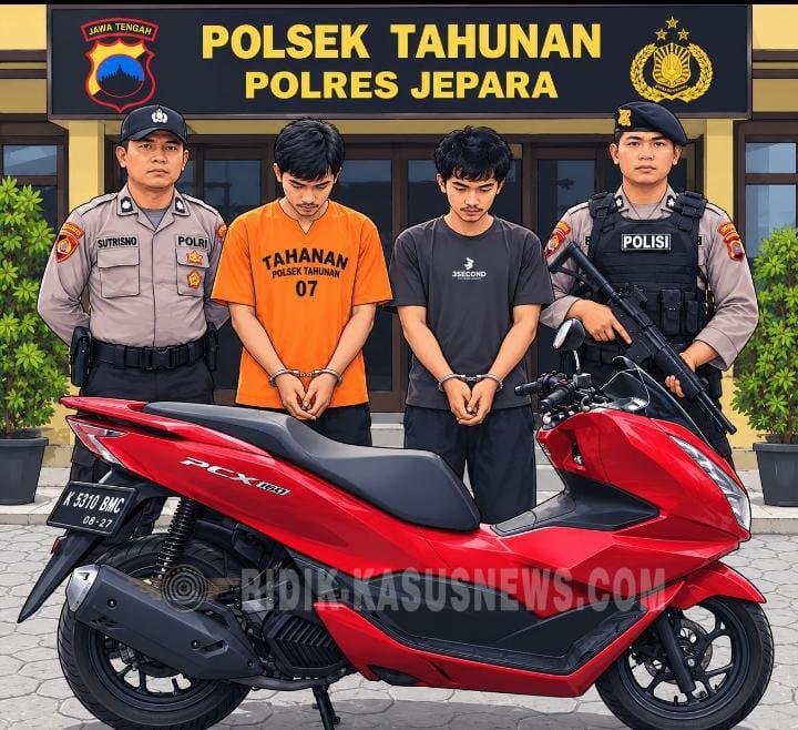 Polsek Tahunan dan Resmob Polres Jepara Amankan Dua Orang Terkait Dugaan Pencurian Honda PCX