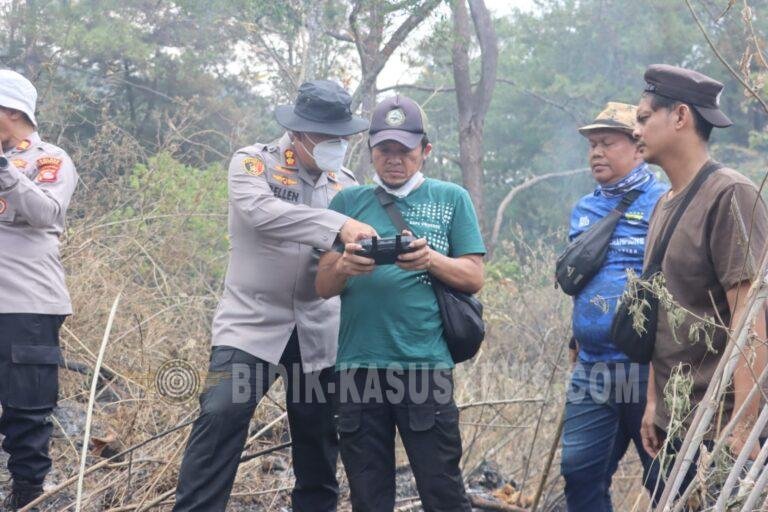 Turun Langsung ke Lokasi Kebakaran, Kapolres Kuningan Tinjau Pemadaman Karhutla di Kawasan TNGC